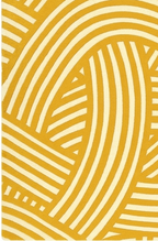 Loom & Hearth | 100% Wool Arched Maze Hand-Tufted Rug (8'x10') – Mustard Gold