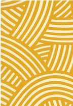Loom & Hearth | 100% Wool Arched Maze Hand-Tufted Rug (8'x10') – Mustard Gold