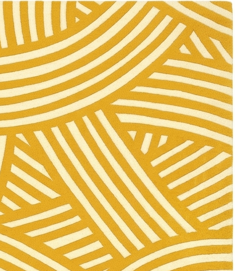 Loom & Hearth | 100% Wool Arched Maze Hand-Tufted Rug (8'x10') – Mustard Gold