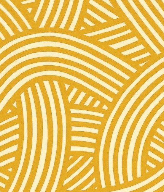 Loom & Hearth | 100% Wool Arched Maze Hand-Tufted Rug (8'x10') – Mustard Gold