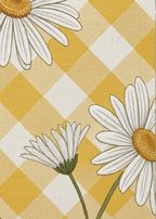 Golden Daisy Gingham" Artisan Hand-Tufted Wool Rug