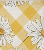 Golden Daisy Gingham" Artisan Hand-Tufted Wool Rug