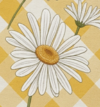 Golden Daisy Gingham" Artisan Hand-Tufted Wool Rug