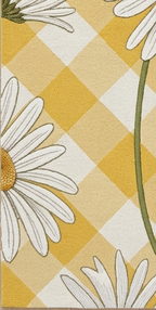 Golden Daisy Gingham" Artisan Hand-Tufted Wool Rug