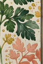 Artisanal Hand-Tufted Botanical Rug: A Plush Herb Garden Underfoot
