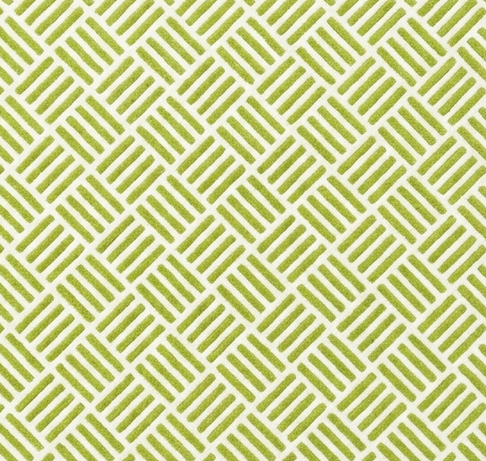 Rug Regalia Hand Tufted Wool Geometric Lattice Pattern Rug, Modern Linear Design, 8x10 ft, Green & Ivory