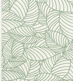Rug Regalia Hand Tufted Wool Botanical Leaf Pattern Rug, Modern Nature Design, 8x10 ft, Green & Ivory