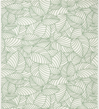 Rug Regalia Hand Tufted Wool Botanical Leaf Pattern Rug, Modern Nature Design, 8x10 ft, Green & Ivory