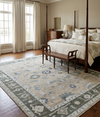 Hand-Knotted Olive & Grey Heirloom Rug