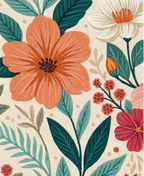 Elegant Hand Tufted Floral Rug – Soft Pastel Botanical Design | Modern Decorative Area Rug for Living Room & Bedroom