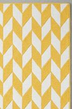 Rug Regalia Hand Tufted Wool Rug | Chevron Geometric Pattern | Modern Contemporary Design | 8x10 Ft | Yellow & White