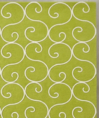 Rug Regalia Hand Tufted Wool Rug | Scroll Vine Pattern | Modern Decorative Design | 8x10 Ft | Lime Green & White