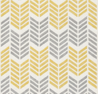 Rug Regalia Hand Tufted Wool Rug | Chevron Herringbone Pattern | Modern Geometric Design | 8x10 Ft | Yellow & Grey on Ivory
