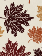Autumn Leaves Hand Tufted Rug – Warm Fall Maple Leaf Design | Ivory Base Modern Nature-Inspired Area Rug