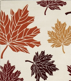 Autumn Leaves Hand Tufted Rug – Warm Fall Maple Leaf Design | Ivory Base Modern Nature-Inspired Area Rug