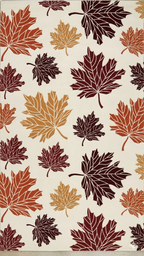 Autumn Leaves Hand Tufted Rug – Warm Fall Maple Leaf Design | Ivory Base Modern Nature-Inspired Area Rug