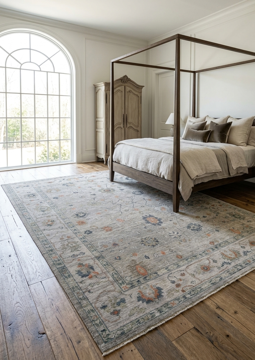 Hand-Knotted Light Grey & Silver Artisan Rug 9x12 feet