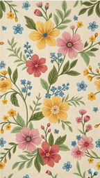 Elegant Hand Tufted Floral Rug – Soft Pastel Botanical Design | Modern Decorative Area Rug for Living Room & Bedroom