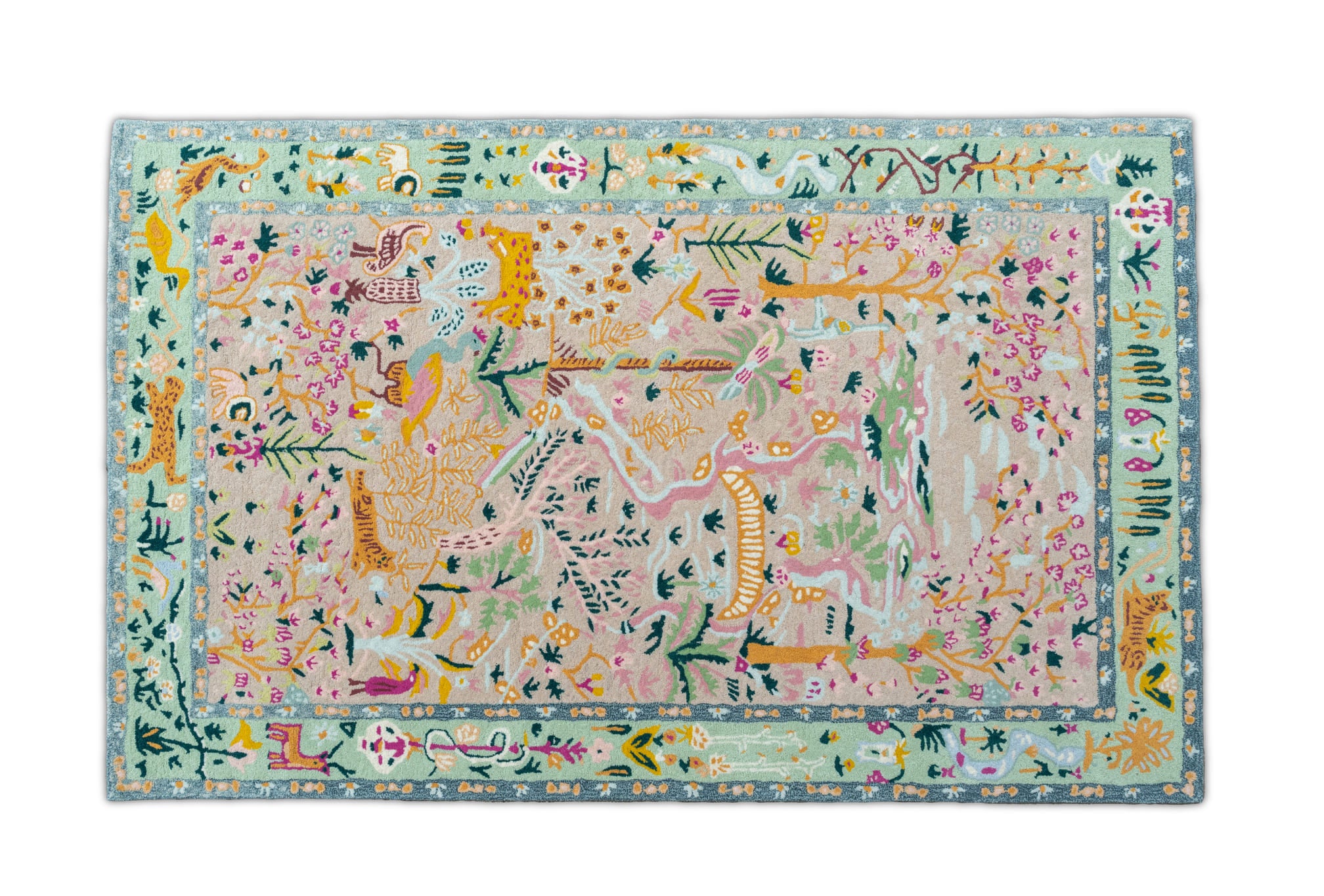 Eden Tapestry Hand-Tufted Wool Rug – Botanical Garden Design