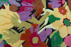 Midnight Bloom Hand-Tufted Wool Rug – Vibrant Floral Garden Design