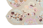 Blossom Medallion Hand-Tufted Wool Rug – Pastel Garden Design