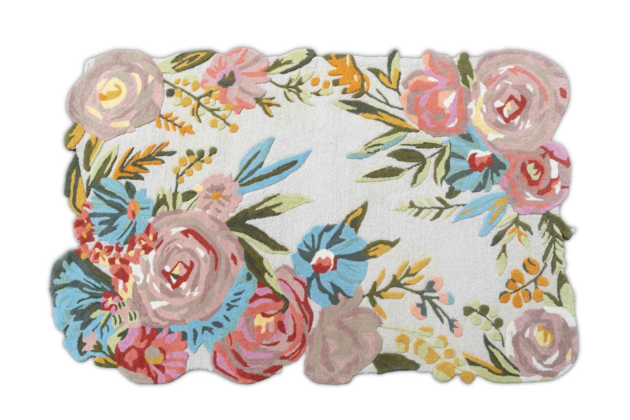 Garden Reverie Hand-Tufted Wool Rug – Romantic Floral Design