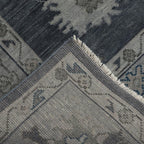 Hand-Knotted Oushak Wool Rug - Misty Gray & Olive Tones | Luxury Handmade Turkish Carpet by Rug Regalia