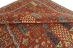 8x10 Elegant Soft red Handknotted Oushak rug, Modern Soft Wool Rugs, Tree of Life Rug for Living room, Bedroom and Office